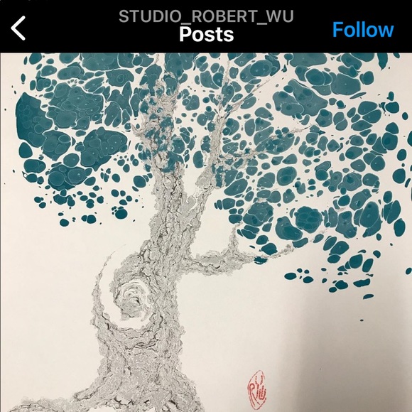 Robert Wu Hand Marbled Art - Picture 7 of 11